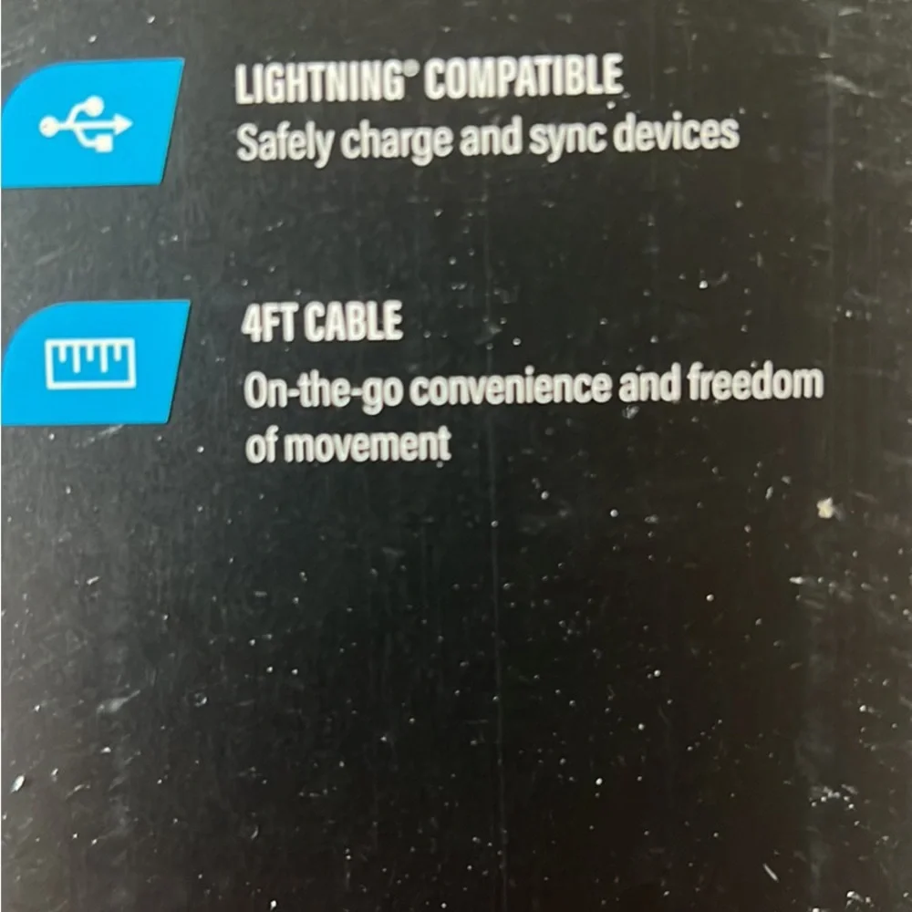 Mobile Spec 4ft lightning to usb iPhone cords set of 2